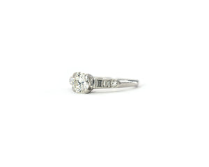 Vintage platinum and diamonds engagement ring.