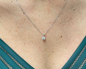 Made to Order: Round Diamond Solitaire Pendant Necklace