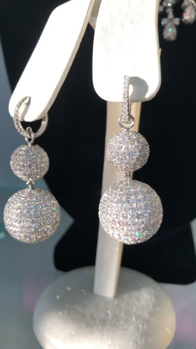 Diamond Disco Ball Earrings sparkle movement video
