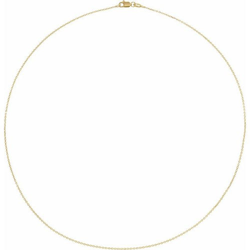 Yellow Gold Diamond-cut Cable Chain