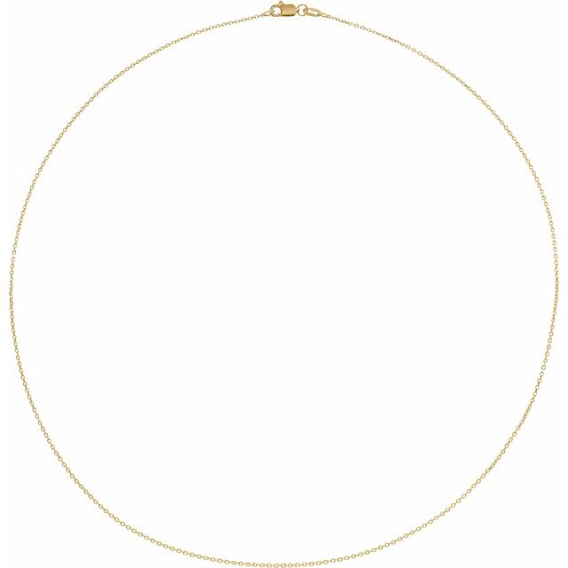 Yellow Gold Diamond-cut Cable Chain